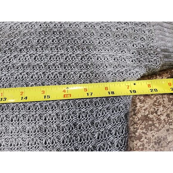 NWT Maurices Sz 1 Grey Open Knit Sweater Top Pullover Short Sleeves Oversize - Picture 3 of 10